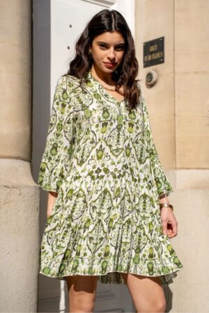 Robe Fluide Manches Longues Style Boheme Tendance 4