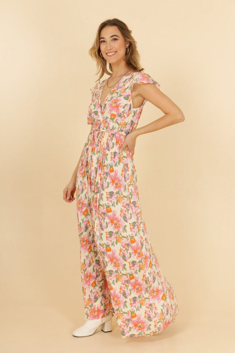 Robe Longue Femme Style Boheme Couleur Creme Elegante Et Confortable Ete