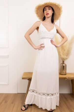 Robe Longue Style Boheme Couleur Claire Elegante Ideale Ete 3